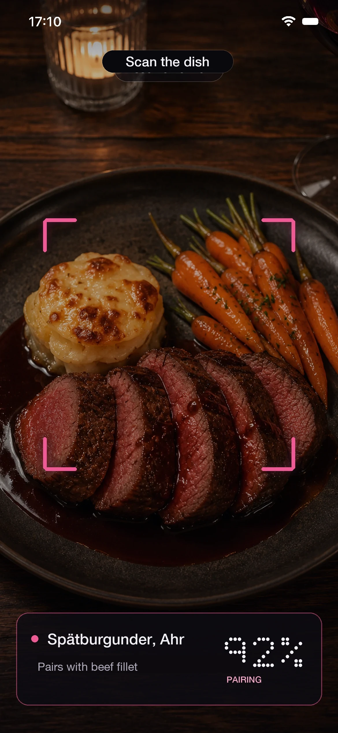 VinoSomm App: Vinho para a comida